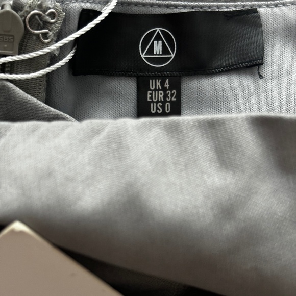 Missguided Lace Barbot Midi Dress - Gray Size 0 - Picture 10 of 13